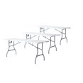 thumbnail image 2 of Mesa Plegable Blanca 180 cm Paquete 3 piezas LOOMBER, 2 of 6