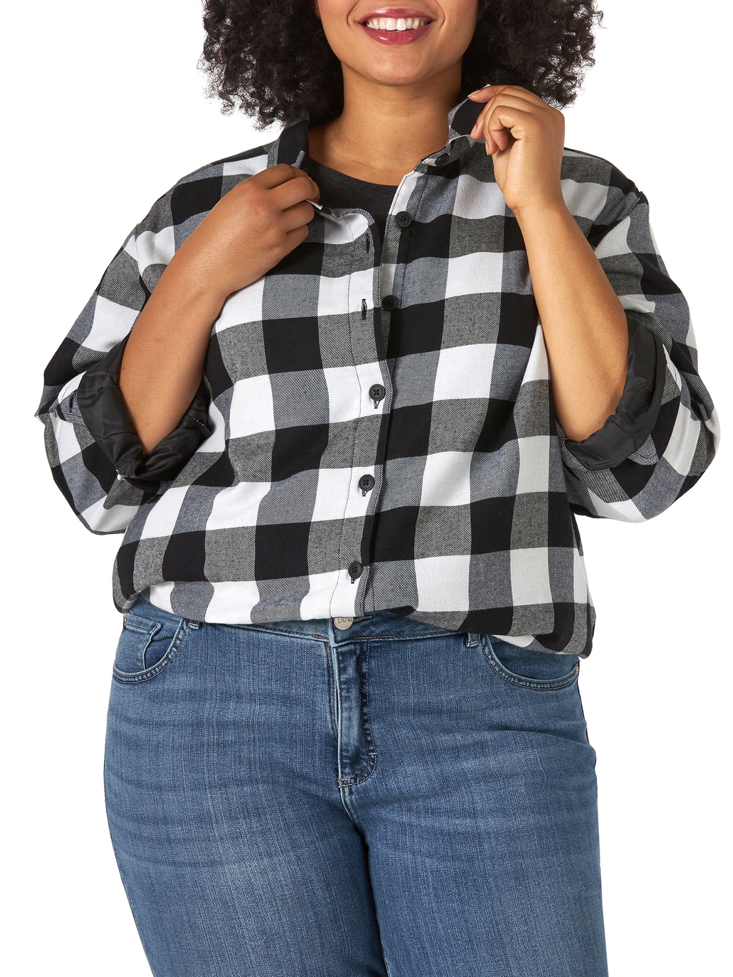 lee riders flannel shirts plus size