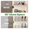 thumbnail image 4 of Organizador con ranuras para zapatos PureSprout, ajustable, doble plataforma, paquete de 20, 4 of 7