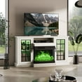 thumbnail image 3 of Sonegra 58" Fireplace TV Stand with Led Light, Entertainment Center for TVs up to 65", White, 3 of 9