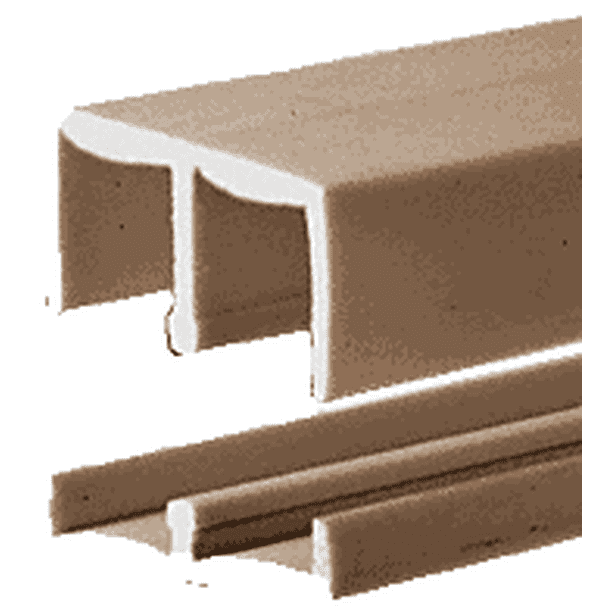 CRL 3253046 Tan 6' EZYGlide Plastic Track Assembly