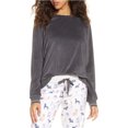 thumbnail image 1 of P.J. Salvage Womens Solid Pajama Sweatshirt Top slate S, 1 of 1