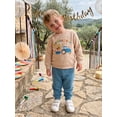 thumbnail image 2 of RUINIXCW Toddler Baby Boy Birthday Outfit Long Sleeve Sweatshirt and Pants 2Pcs, 2 of 8