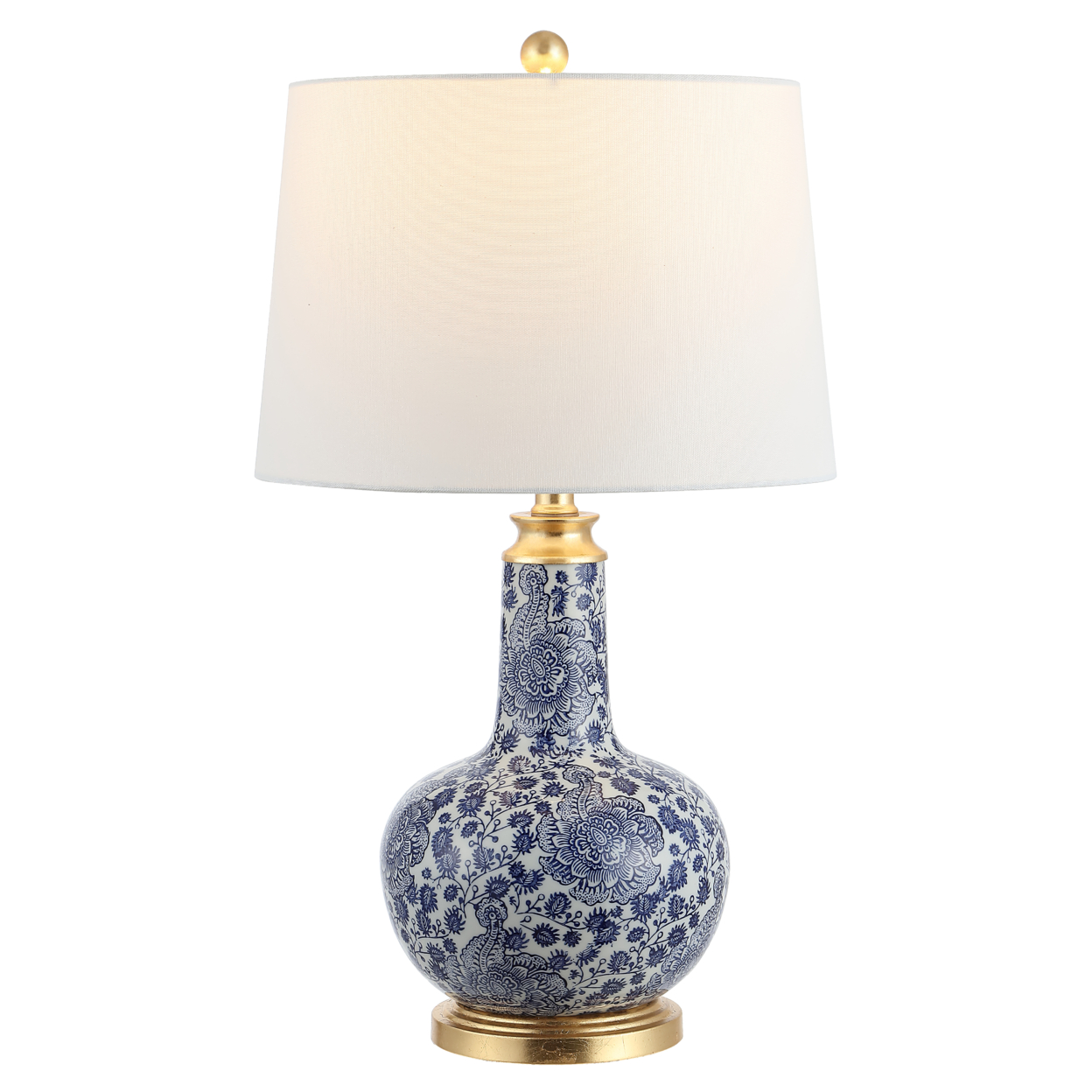 Safavieh Leia 25.5 in. Floral Ceramic Table Lamp, Blue