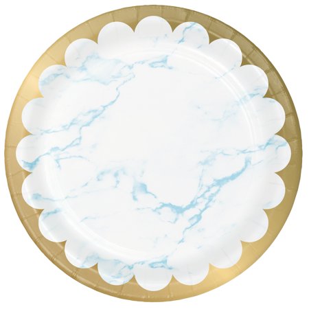 Blue Marble Paper Plates 24 Count