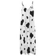 thumbnail image 6 of Black Spots Sleeveless Suspender Dress Summer Fashion Casual Long Dress, 6 of 9
