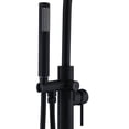 thumbnail image 6 of Coral Series 2-Handle Freestanding Tub Faucet with 60 in. Euro-Grip Hand Sprayer in Oil Rubbed Bronze, 6 of 9