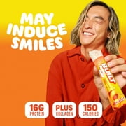 BUILT Sour Puff Protein Bar, Sweet Peach Punch, 16g Protein, Collagen, 150 Calories, 4 Count Box, 1.45 oz Bars