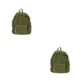 thumbnail image 3 of Decodeary Stylish Unisex Backpack With Large Capacity And Adjustable Straps Durable Cloth School Backpack School Bag Book Bag olive 2Set, 3 of 6