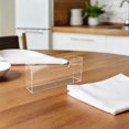 thumbnail image 2 of Servilletero de acrílico transparente para mesa - Bandeja para toallas de invitados - Dispensador de pañuelos vertical impermeable para cocina, comedor, bar, oficina o restaurante, 2 of 5