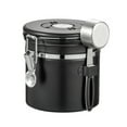thumbnail image 1 of Advancent Recipiente hermético de granos de café de 1,2 l con rastreador de fecha, cuchara, bote de almacenamiento de azúcar para té, tarro Juegos de servir café y té Cuchara Negra/Acero 1200ML, 1 of 6