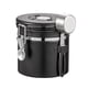 thumbnail image 1 of Toystoory Recipiente hermético de granos de café de acero inoxidable con rastreador de fecha recipiente de almacenamiento de azúcar de té Juegos de servir café y té Cuchara Negra/Acero 1200ML, 1 of 6