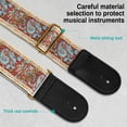 thumbnail image 4 of AODSK Cotton Embroidery Guitar Strap 2" Adjustable for Acoustic Electric Bass Ukulele with Picks Guitarists Gift, 4 of 7