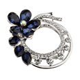thumbnail image 1 of de Hebil de Bufandas de Cristal para con Broches de Imperdible - Azul Sunnimix broche de los anillos de la bufanda de la flor, 1 of 8