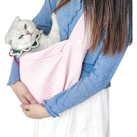 Hgudesign Carrier Sling Bag  Soft Comfortable Carrier Pouch Dog Carriers For Small Dogs Widened Shoulder Straps with Outer Pocket for Outdoor Wal and Travel