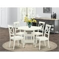 thumbnail image 2 of East West Furniture Sudbury 5-piece Wood Dining Room Set in Linen White, 2 of 6