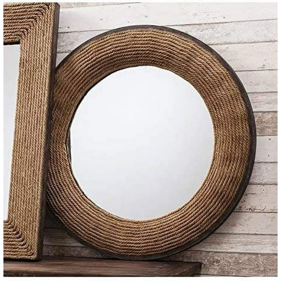 Nagina International, Wall Mirror - Rope Trim Circular Mirror Driffield