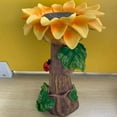 thumbnail image 2 of Matsuzay Decoración de jardín, bañera de girasol para pájaros, resina de hadas, diseño exquisito, Color vivo, comedero para pájaros de color sólido Artesanía Matsuzay HA012400-00B, 2 of 6