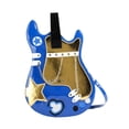 thumbnail image 3 of Mochila con forma de guitarra, cuero de PU de moda para vacaciones, viajes, compras, fiesta de trabajo Azul oscuro, 3 of 8