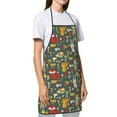 thumbnail image 3 of Fuzoiu Cute Animal Forest Print Waterproof Apron, Kitchen Apron for Women Men Chef, Apron for Christmas Dinner Party Cooking Baking Crafting House Cleaning Kitchen, 3 of 7