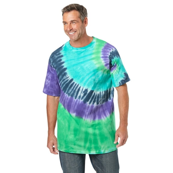 KingSize Men's Big & Tall Lightweight Tie-Dye Crewneck Tee