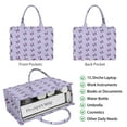 thumbnail image 2 of Large Capacity Tote Bag,Purple Boston Terrier Puppy Handbag Fashion Luxury Tote Bag,15.7"x13"x 5.1" Inches,Laptop Compatible, 2 of 6