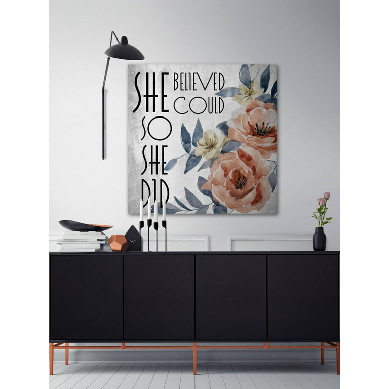 Marmont Hill She Believed She Could so She Did Canvas Wall Art