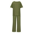 thumbnail image 5 of Pyhlmscde Women 2 Piece Outfits Sets, Wide Leg Pants Woman, Linen Dress, 5 of 5