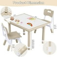 thumbnail image 6 of Toddler Table and Chair Set, Height Adjustable-Upgrade Kids Desk and 2 Chairs for Ages 3-8, Children's Multi-Activity Table with Graffiti Desktop and Marble Pattern for Home/Daycare/Classroom, 6 of 7