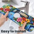 thumbnail image 6 of Sikiie Floral Truck Welcome Splash Guard for Sink Faucet-1 PC Super Absorbent Fast Drying Mat Sink Gadgets-Splash Guard for Kitchen, Sink Mat, 6 of 7