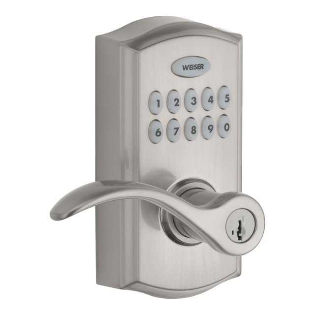 Weiser Smartcode 10 Electronic Lever Handle And Deadbolt - Commercial Grade Level - Satin Nickel - Brand New