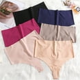 thumbnail image 4 of Audhol Underwear Women Pack! Womens Underwear High Waisted Seamless Thongs for Women Breathable No Show for Ladies Cotton Underwear for Women Red2 L, 4 of 8