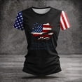 thumbnail image 5 of Women's 250th Anniversary USA Shirt Independence Day Top 4th of July Shirts America 250 Merchandise Crew Neck Flag Graphic Tee, 5 of 6
