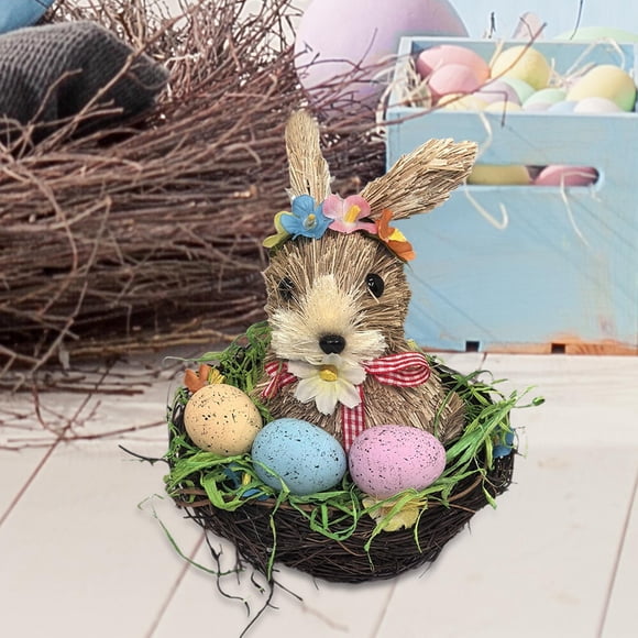 Cesta de conejo de Pascua Hugo 18 cm x 16 cm x 15 cm