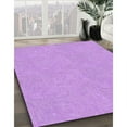 thumbnail image 3 of Ahgly Company Machine Washable Indoor Round Transitional Violet Purple Area Rugs, 6' Round, 3 of 7