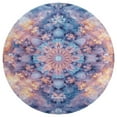thumbnail image 3 of Kaleidoscope Mandala Colorful Floral Boho Round Small Area Rug, Print Non Slip Washable Floor Mat, Soft Throw Rug for Living Room, Powder Room Entryway, Bathroom, Bedside, 3 of 6