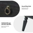 thumbnail image 2 of 27"Tall 2pcs Farmhouse Wooden 2-drawer End Table with Charging Station Round Ring Pulls End Table Chacoal, 2 of 5