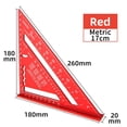 thumbnail image 2 of Triangle Ruler 7Inch Measurement Tool Cast Aluminium Carpenter Set Square Angle Woodworking Tools Try Square Triangular Metric/Inch, 2 of 6