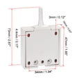 thumbnail image 2 of Interruptor de luz de puerta de armario Unique Bargains Momentáneo Interruptores de armarios Normalmente Cerrados 110-250V 2A Blanco, 2 of 3