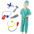 thumbnail image 2 of Doctor rol juego de disfraces traje de vestir con múltiples herramientas Juegos para niños Equipo educativo ropa de cosplay para niñas para niños Inevent FN001549-00, 2 of 7