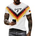 thumbnail image 4 of Women's Germany Football Graphic T-Shirt, Men's Soccer Graphic Print T-Shirt Casual Sportswear Top Athletic for Soccer Tournament 2026 White Size: L, 4 of 4