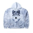 thumbnail image 2 of MesaSe Chandail à Capuche Graphique Animal 3D Loup pour Femmes et Hommes, Chandail m, 2 of 6