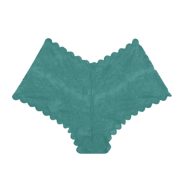 Braguitas sexy de encaje para mujer: braguitas elásticas de cintura media con encaje en contraste, nailon/spandex, lavado a mano, disponibles en tallas S-XL.