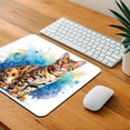 thumbnail image 4 of Bengal Cat Watercolor Style Mouse Pad Low Profile Gaming Mat, 4 of 7