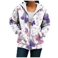 thumbnail image 7 of idosla Womens Zip Up Hoodies Long Sleeve Oversized Sweatshirts Y2K Pockets 2025 Fall Outfits Fashion Clothes (Light Purple, XXL), 7 of 7