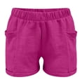 thumbnail image 3 of Summer Shorts Pull on Pink Shorts Elastic Girl Summer Clothes 6-7 Years, 3 of 4