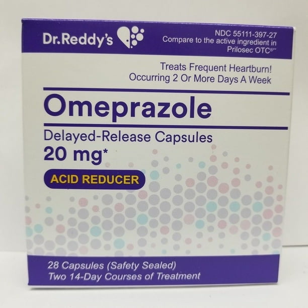 Dr. Reddy's Omeprazole Delayed Release Capsules, 20 mg, 28 Count