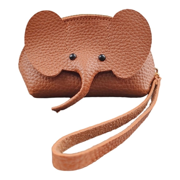 Kcolen Stylish Elephant Keychain Purse for Women Compact Card Holder And Zipper Wallet for Daily