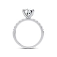 thumbnail image 2 of Empire Jewelry 14K White Gold Plated Engagement Ring - 1.8 Ct Round Cut Moissanite with Classic Design - Wedding Jewelry Featuring Timeless Craftsmanship for Bride, 2 of 3