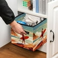 thumbnail image 5 of Surfing in Summer Foldable Storage Box with Handle, 10.8"x10.5"x10.6", Large Capacity - Storage Bin and Containers, 5 of 6